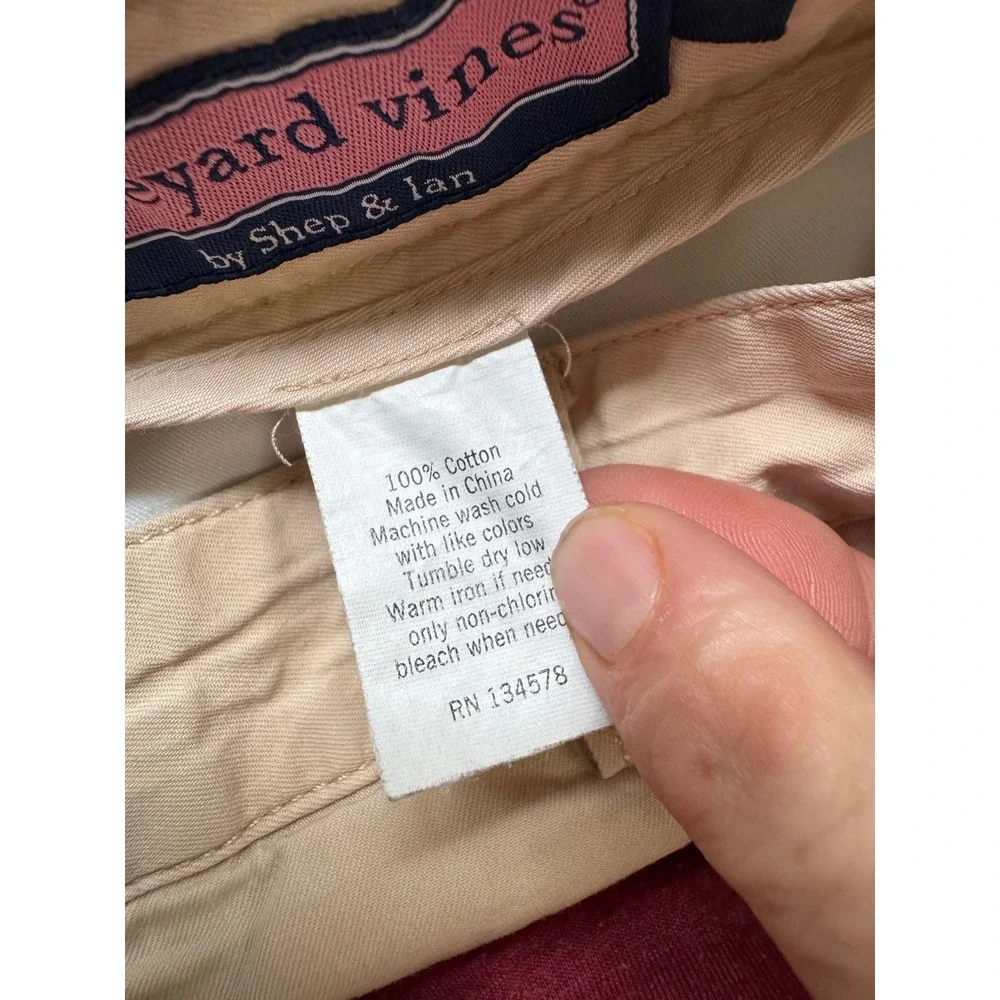 Vineyard Vines Breaker Shorts Mens 33 Khaki Tan Excellent Cotton Chino Twill